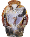 Wolf 3D All Over Printed Shirts For Men and Women TT120807-Apparel-TT-Zip-Up Hoodie-S-Vibe Cosy™