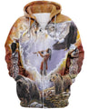 Wolf 3D All Over Printed Shirts For Men and Women TT120807-Apparel-TT-Zip-Up Hoodie-S-Vibe Cosy™