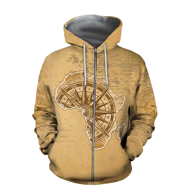 African Map - African Is Our Home Unisex Deluxe Hoodie ML