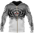 Viking Hoodie - Wolf And Guard-Apparel-HP Arts-Zipped Hoodie-S-Vibe Cosy™