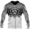 Viking Hoodie - Wolf And Guard-Apparel-HP Arts-Zipped Hoodie-S-Vibe Cosy™