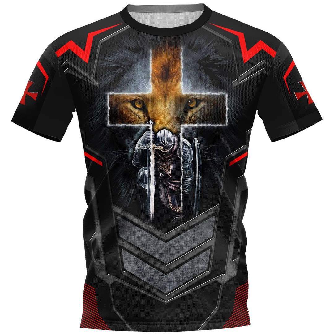 Knights Templar 3D Full Printing MP760-Apparel-MP-Unisex Tee-S-Vibe Cosy™