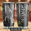 Viking Wolf Metal Style Personalized Stainless Steel Tumbler 25022101.CXT Custom Name XT