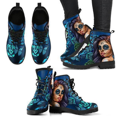 Sugar Skull Calavera Boots DTD10062001-6teenth Outlet-35 EU/ 5 US Women's-Pink-Vibe Cosy™