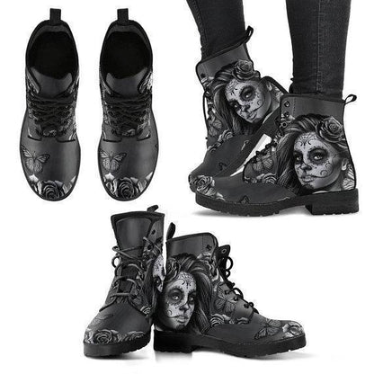 Sugar Skull Calavera Boots DTD10062001-6teenth Outlet-35 EU/ 5 US Women's-Pink-Vibe Cosy™