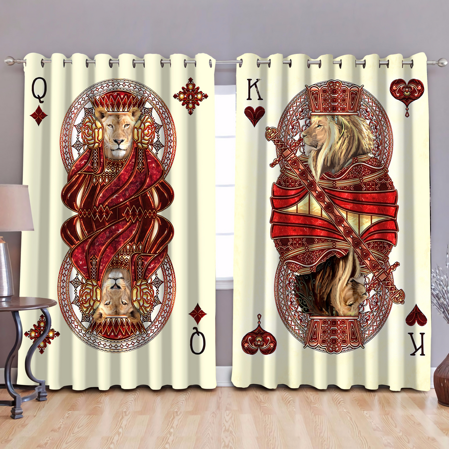 King and Queen Lion Poker Window Curtains