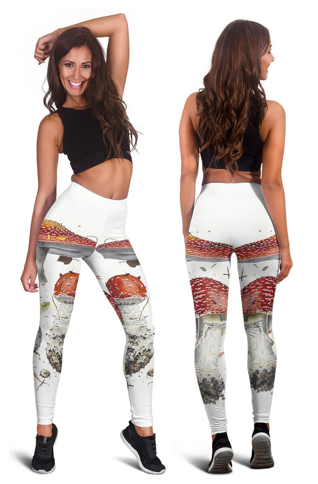 Beautiful Forest Mushrooms Art-Apparel-NTH-Legging-S-Vibe Cosy™