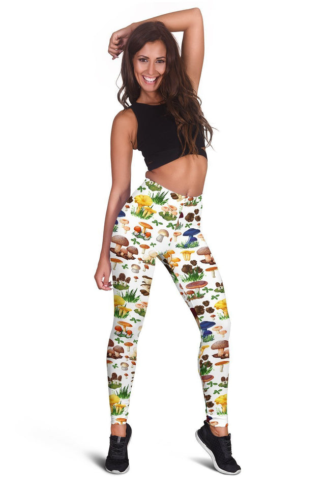 All Over Printing Many Mushroom Hoodie Dress-Apparel-Phaethon-Legging-XS-Vibe Cosy™