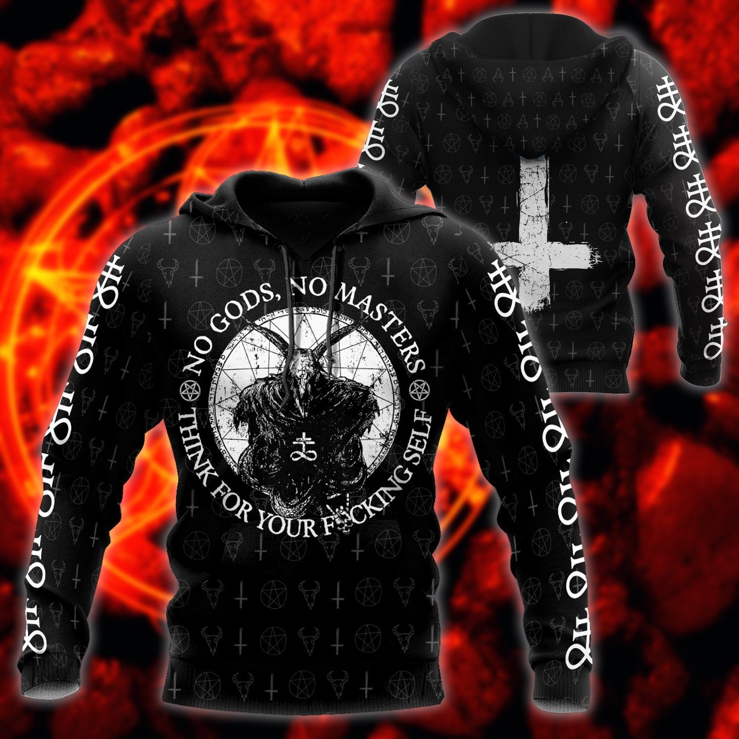 Satanic Tribal 3D All Over Printed Hoodie Shirts For Men And Women JJ2 -  Vibe Cosy™