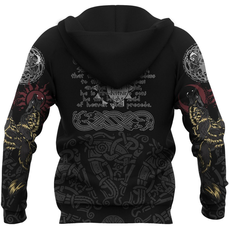 Vikings - The Wolves Skoll and Hati-Apparel-HP Arts-Hoodie-S-Vibe Cosy™