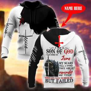 June Guy - Son of God Custome Name 3D All Over Printed Hoodie