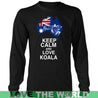 KEEP CALM AND LOVE KOALA R1-T-SHIRTS-HP Arts-District Long Sleeve Shirt-Black-S-Vibe Cosy™