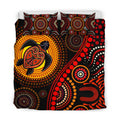 Aboriginal Turtle Sun style Australia Indigenous Painting Art Bedding Set