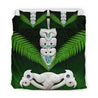 Maori Culture Taiaha Toa Taua Silver Fern Bedding Set