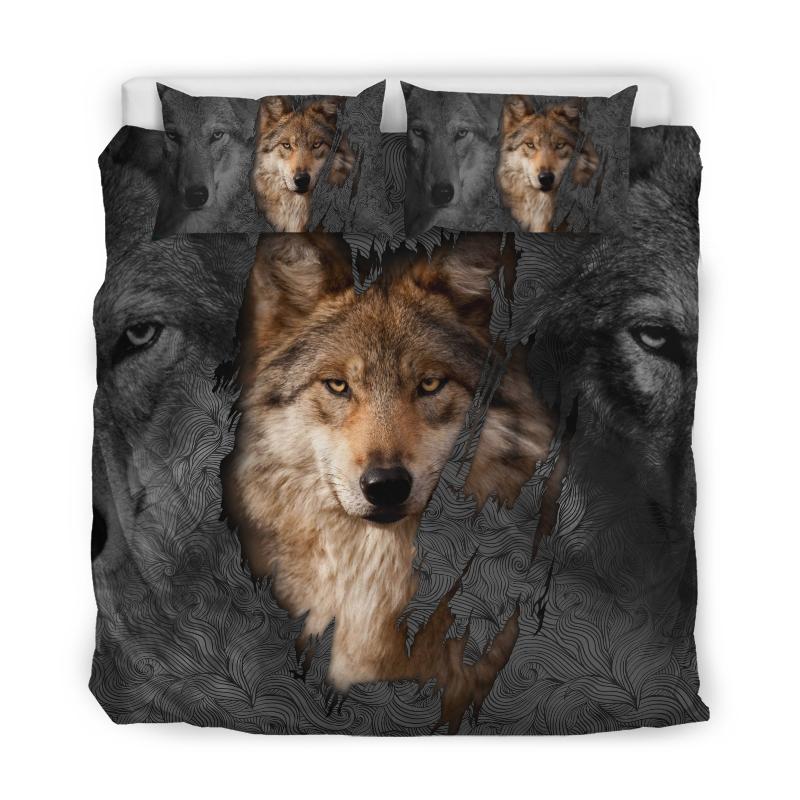 Amazing Wolf All Over Printed Bedding Set MEI