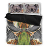 KOALA BEDDING SET NH5-BEDDING SETS-HP Arts-Bedding Set - Black - BLACK-Twin-Vibe Cosy™