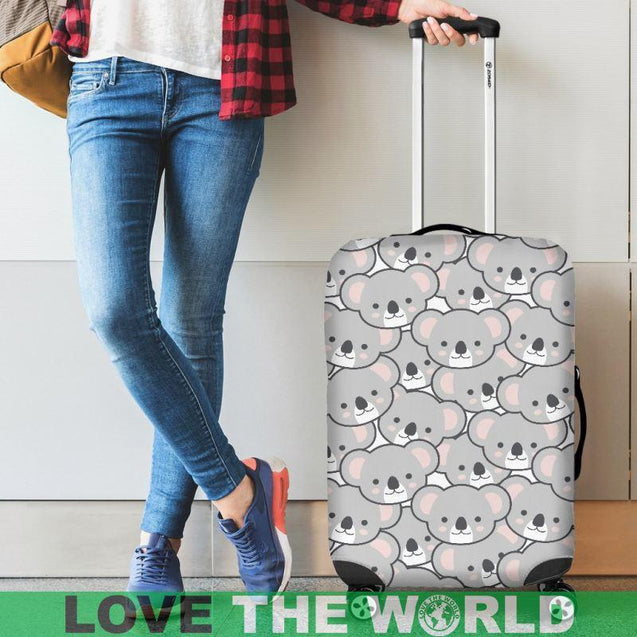 KOALA PATTERN AUSTRALIA LUGGAGE COVER H21-LUGGAGE COVERS-HP Arts-Luggage Covers - KOALA PATTERN AUSTRALIA LUGGAGE COVER NA1-Small 18-22 in / 45-55 cm-Vibe Cosy™