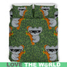 KOALA THUG LIFE BEDDING SET - HM1-BEDDING SETS-HP Arts-Bedding Set - Beige - BEIGE-Queen/Full-Vibe Cosy™