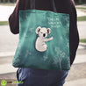 Sleeping Koala Holding Bag - Australia Koala Tote Bags NN9-TOTE BAGS-HP Arts-Sleeping Koala Holding Bag - Australia Koala Tote Bags-Vibe Cosy™