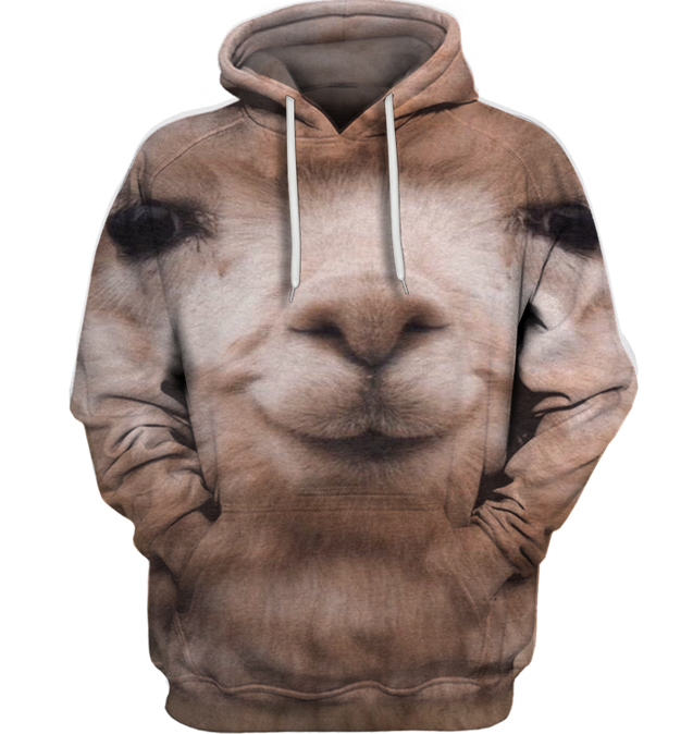 3D All Over Print Llama Face Shirt-Apparel-6teenth World-Hoodie-S-Vibe Cosy™