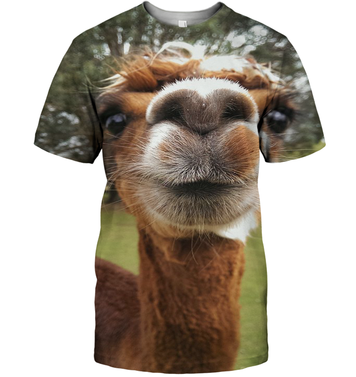 3D All Over Print Llama Face Funny Shirt-Apparel-6teenth World-T-Shirt-S-Vibe Cosy™