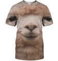 3D All Over Print Llama Face Shirt-Apparel-6teenth World-T-Shirt-S-Vibe Cosy™