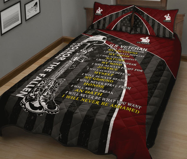 US Veteran Honor the fallen Quilt Bedding Set TR0806203S-QBED-Huyencass-King-Vibe Cosy™