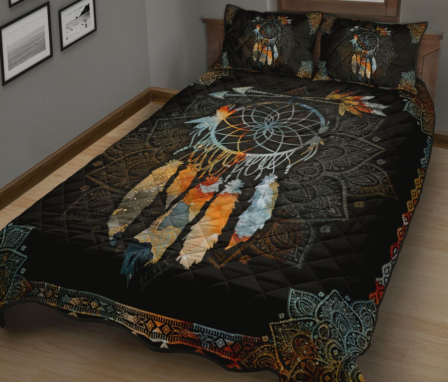 Native American Dreamcatcher Feather Quilt Bedding Set Pi13062002-Quilt-MP-Twin-Vibe Cosy™