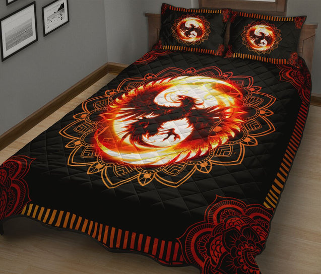 Beautiful Phoenix And Yin And Yang Quilt Bedding Set TN03102001