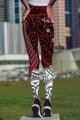New Zealand Maori Fern Red Edition High Waist Leggings HC0809-Apparel-Huyencass-Legging-S-Vibe Cosy™