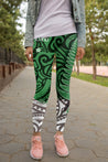 New Zealand Maori Fern Green Edition Leggings-Apparel-HD09-Legging-S-Vibe Cosy™