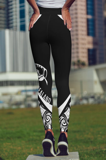 New Zealand Maori Pattern High Waist Leggings NVD-Apparel-Dung Van-Legging-S-Vibe Cosy™