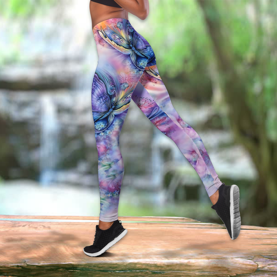 Beautiful Butterfly Combo Tank + Legging JJ080403-Apparel-TA-S-S-Vibe Cosy™