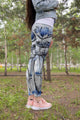 3D All Over Print Blue Drawings Mushrooms Legging-Apparel-NTH-Legging-S-Vibe Cosy™