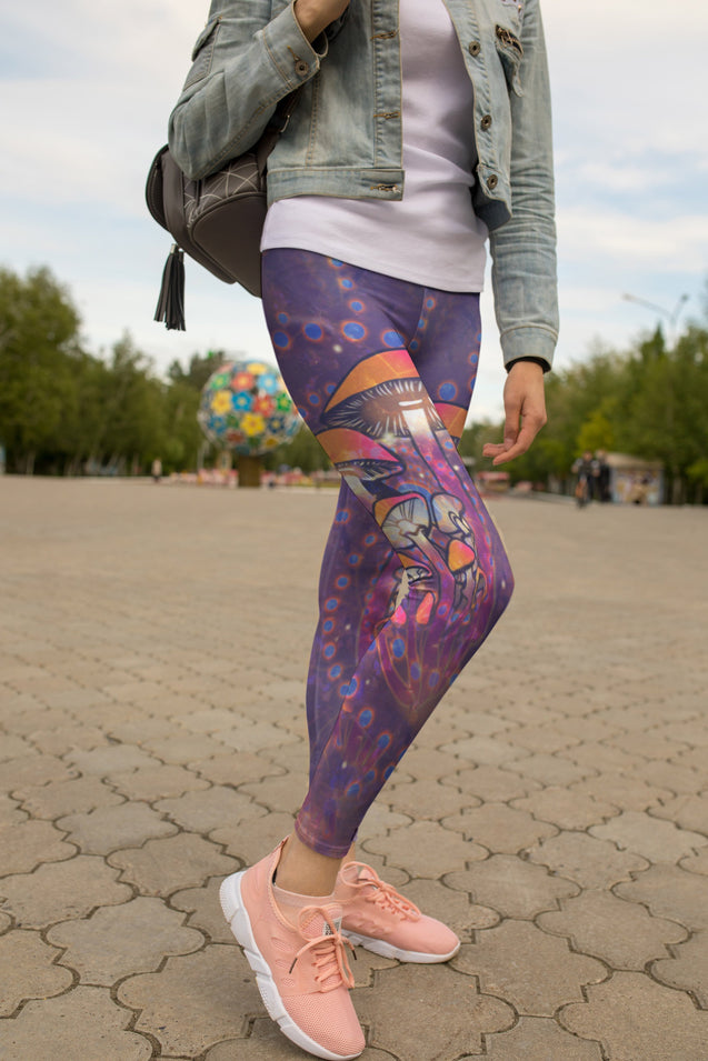 3D All Over Print Mushroom Underwater Legging-Apparel-NTH-Legging-S-Vibe Cosy™