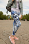 3D All Over Print Blue Drawings Mushrooms Legging-Apparel-NTH-Legging-S-Vibe Cosy™