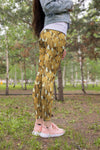 Mushroom Morels Yellow Leggings-Apparel-NTH-Legging-S-Vibe Cosy™