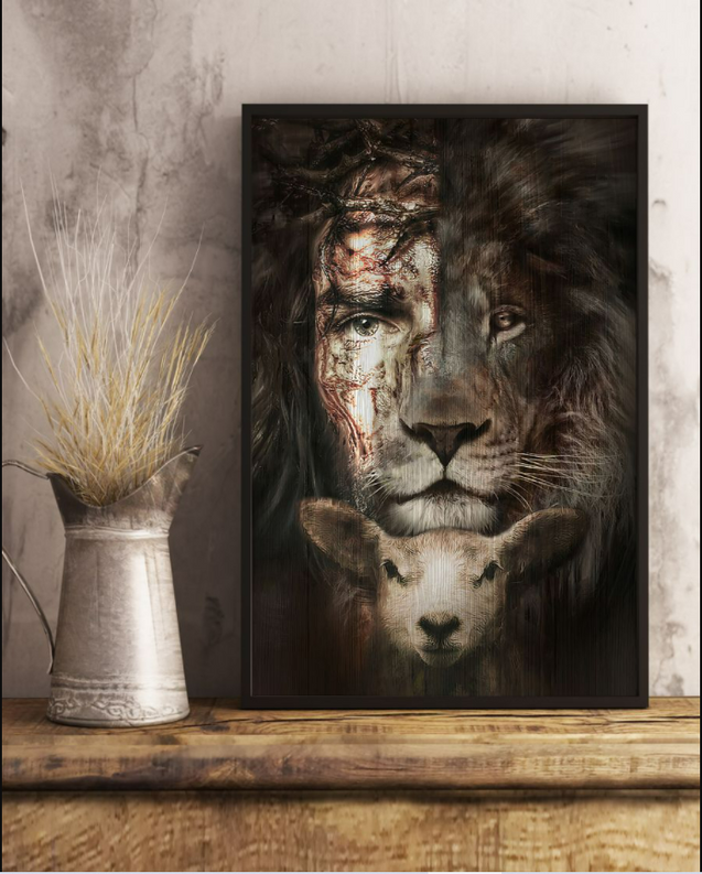 Jesus - The Lion Of Judah And The Lamb - The Perfect Combination Poster TA