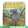 Lovely Koala Australia Bedding Set K5-BEDDING SETS-HP Arts-Bedding Set - Beige - LOVELY KOALA IN AUSTRALIA BEDDING SET-King-Black/Beige-Vibe Cosy™