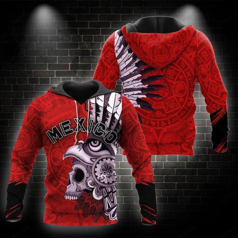 Mexico Aztec Warrior 3D All Over Printed Shirts For Men and Women TA062303-Apparel-TA-Hoodie-S-Vibe Cosy™