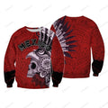 Mexico Aztec Warrior 3D All Over Printed Shirts For Men and Women TA062303-Apparel-TA-Sweatshirts-S-Vibe Cosy™