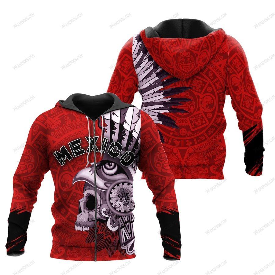 Mexico Aztec Warrior 3D All Over Printed Shirts For Men and Women TA062303-Apparel-TA-Hoodie-S-Vibe Cosy™