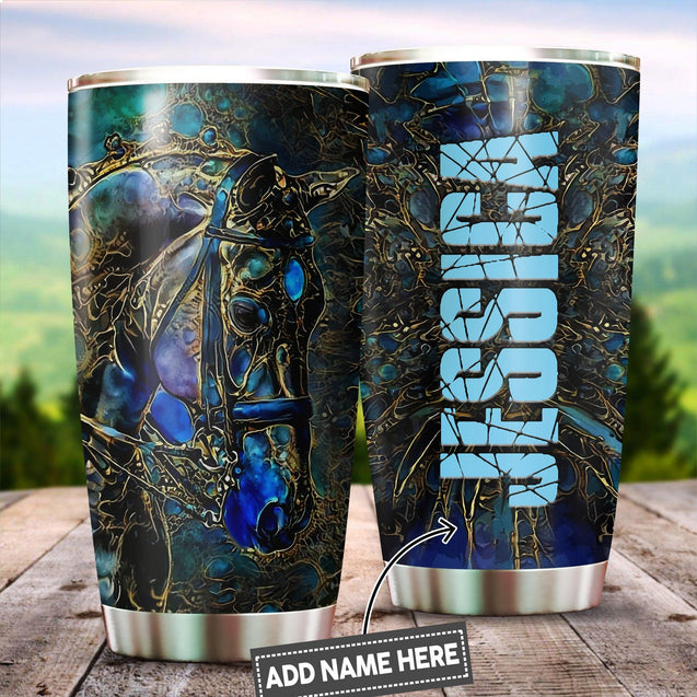 Horse Custom Name Stainless Steel Tumbler 20oz