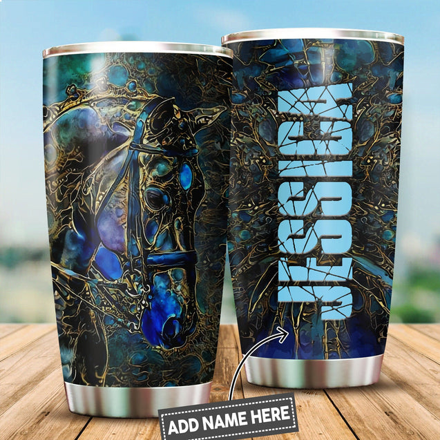 Horse Custom Name Stainless Steel Tumbler 20oz