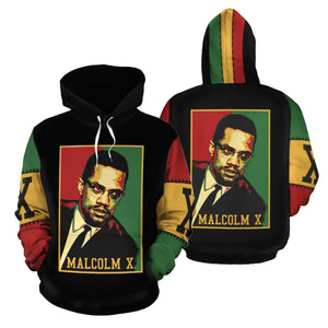 African Hoodie - African Malcolm x Retro Hoodie DTD20072002-ALL OVER PRINT HOODIES (A)-HP Arts-Hoodie-S-Black-Vibe Cosy™