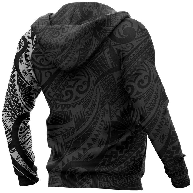 Maori Tattoo Style All Over Hoodie White Version NVD-Apparel-Dung Van-Hoodie-S-Vibe Cosy™