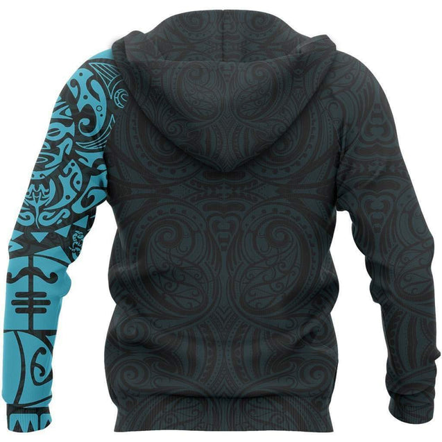 Maori Tangaroa Tattoo New Zealand All Over Hoodie - Blue HC-Apparel-Huyencass-Hoodie-S-Vibe Cosy™