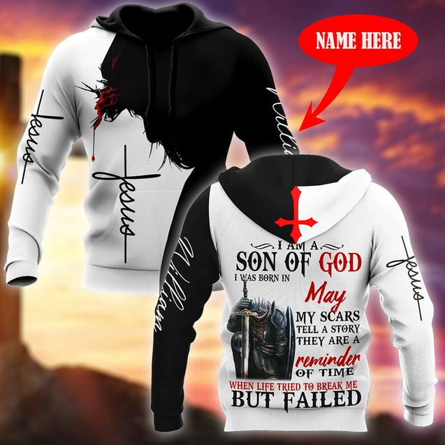 May Guy - Son of God Custome Name 3D All Over Printed  Unisex Hoodie