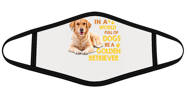 Pi150109 Golden Retriever-Apparel-Amsbk-Face Cover-White-3pcs-Vibe Cosy™