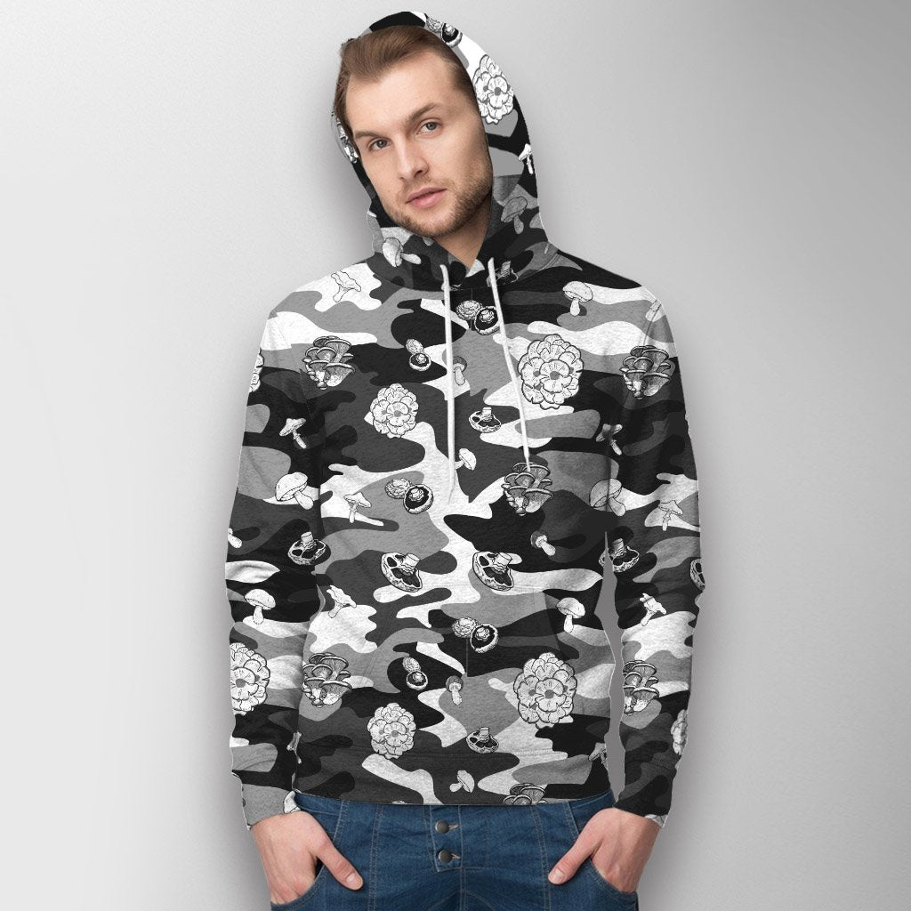 Camo Pants Mushroom Hoodie-Apparel-NTH-Hoodie-S-Vibe Cosy™